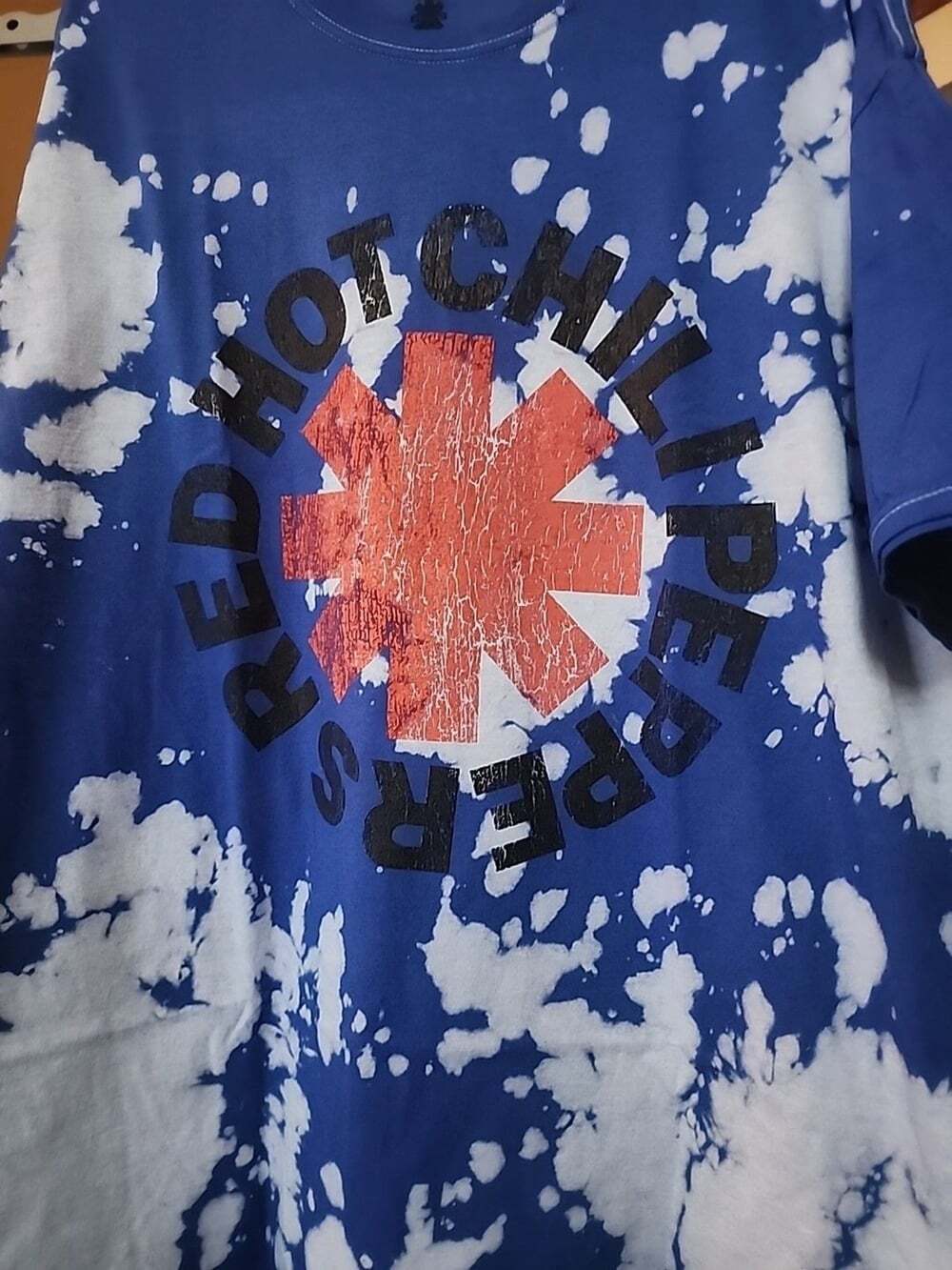Red Hot Chili Peppers Distressed Logo Mens T Shirt Rock Classic Tee New 2XL A107